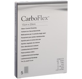 CARBOFLEX pansem charbon actif 15x20cm stér 5 pce