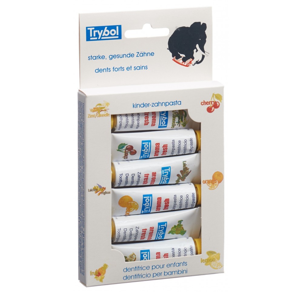 TRYBOL dentifrice enfants arômes ass 6 tb 8 ml