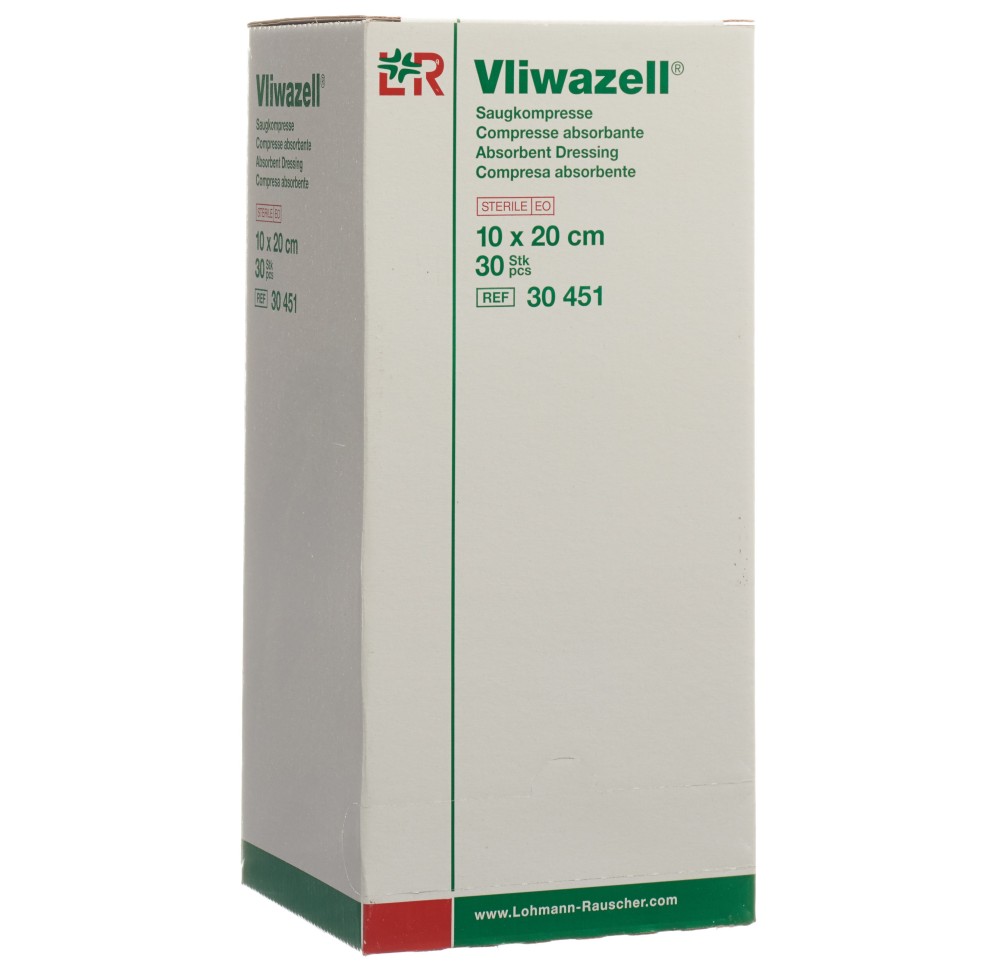 VLIWAZELL compresse absor 10x20cm stérile 30 pce