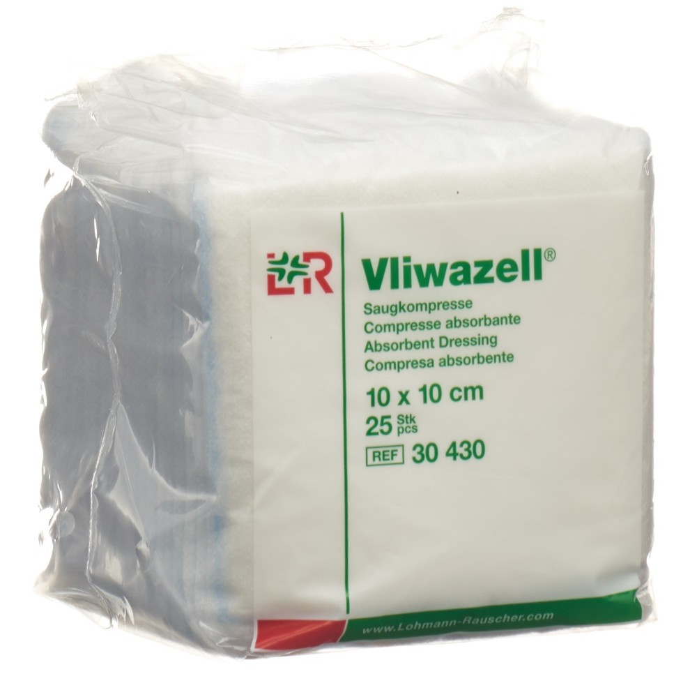 VLIWAZELL compresse absorbante 10x10cm 25 pce VLIWAZELL compresse absorbante 10x10cm 25 pce
