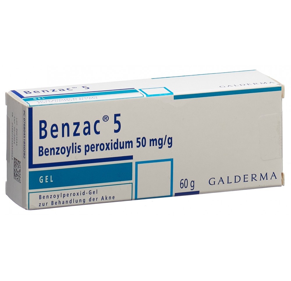 BENZAC 5 gel 50 mg/g tb 60 g