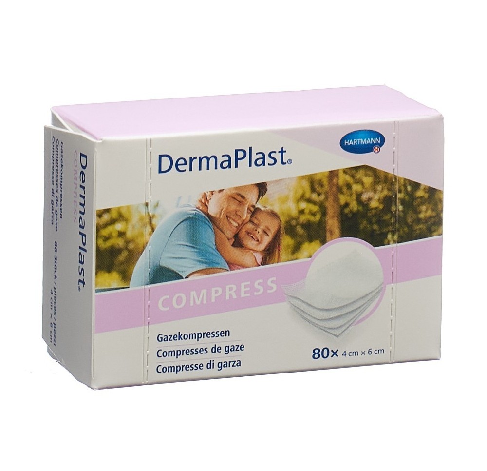 DERMAPLAST compresse de gaze 4x6cm 80 pce