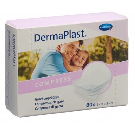 DERMAPLAST compresse de gaze 6x8cm 80 pce