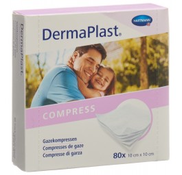 DERMAPLAST compresse de gaze 10x10cm 80 pce