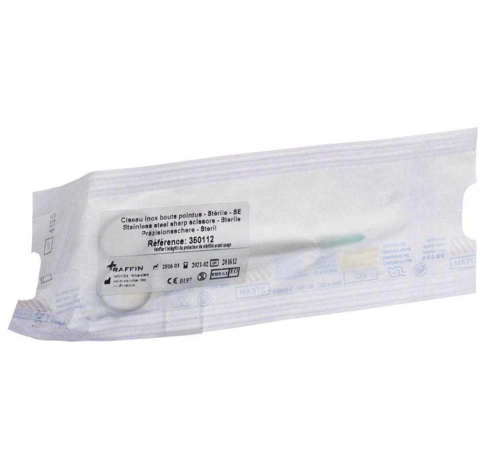 RAFFIN ciseaux précis 12cm inox poi/point st compr