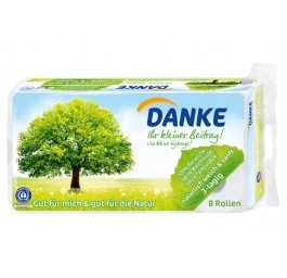 DANKE papier-toilette recycl 3plis 150 flles 8 pce