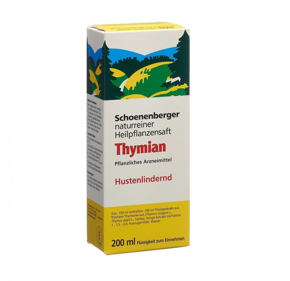 SCHOENENBERGER Thym suc plantes méd 200 ml