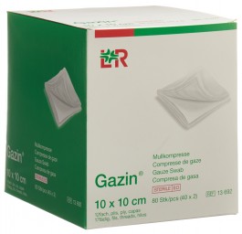 GAZIN compresses gaze 10x10cm 12p st 40 x 2 pce