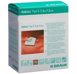 ASKINA Pad S compr perforée 7.5x7.5cm stér 30 pce