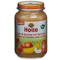 HOLLE pomme banane abricot bio 190 g