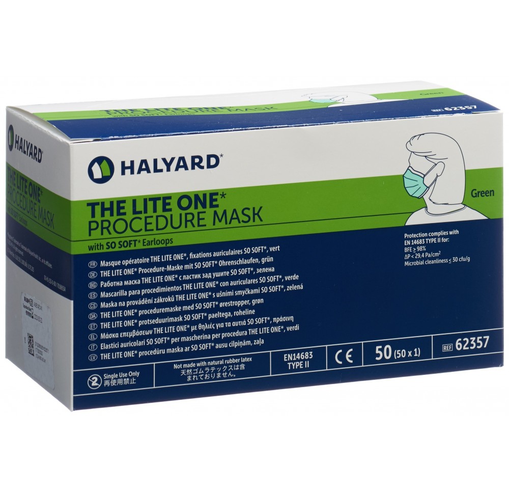 HALYARD masques Proced Lite One ver type II 50 pce