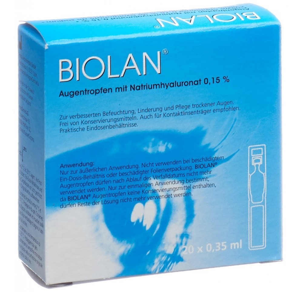 BIOLAN gtt opht 20 monodos 0.35 ml