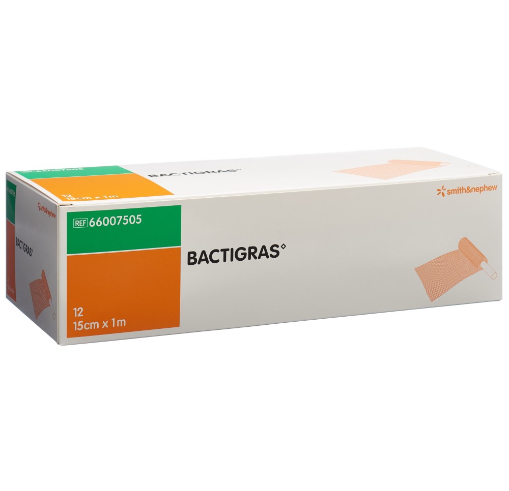BACTIGRAS pansement gaze 15cmx1m 12 pce