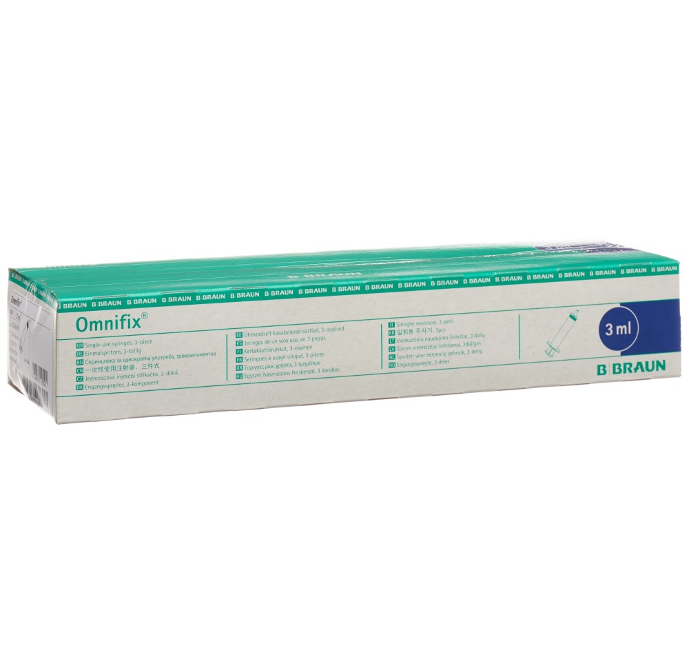 OMNIFIX seringue 3ml luer sans latex centr 100 pce