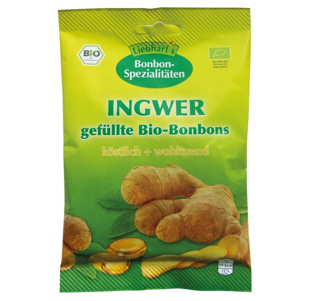 LIEBHARTS bonbons gingembre bio 18 sach 100 g