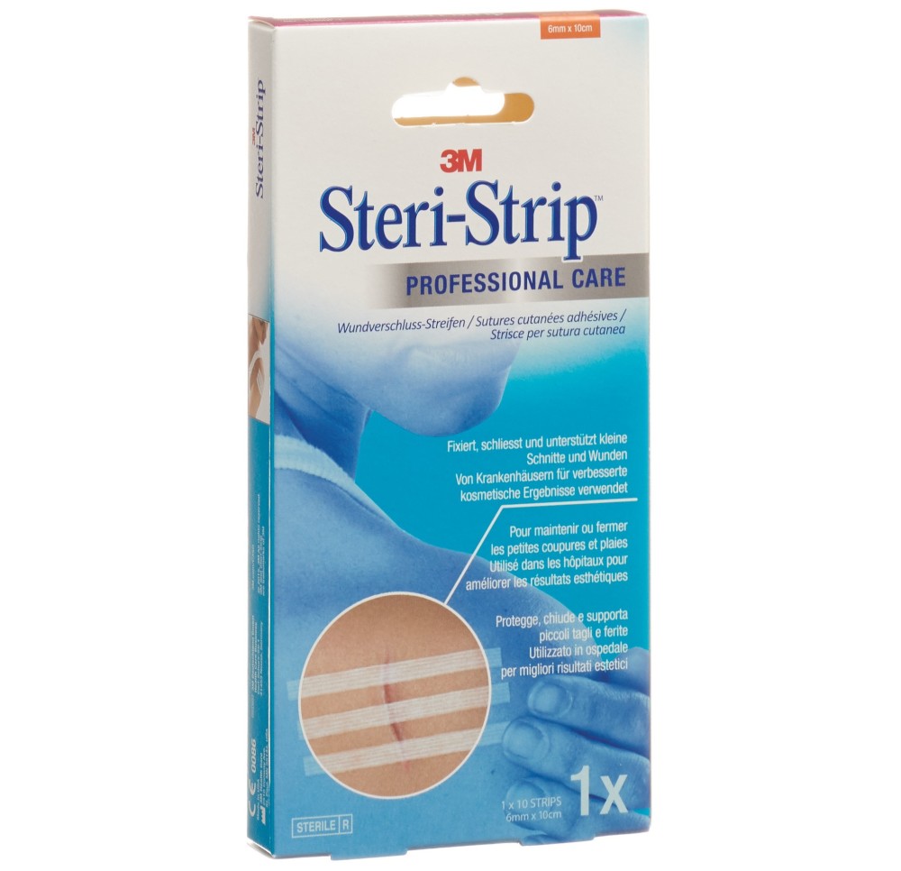 3M STERI STRIP 6x100mm blanc renforcé 10 pce