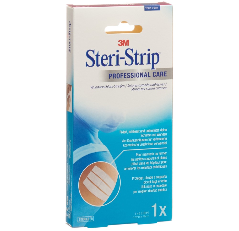 3M STERI STRIP 12x100mm blanc renforcé 6 pce 3M STERI STRIP 12x100mm blanc renforcé 6 pce