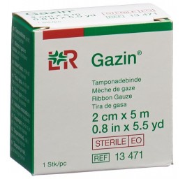 GAZIN mèches en bande 2cmx5m stérile