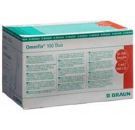 OMNIFIX insuline 1ml duo avec aiguille G26 100 pce