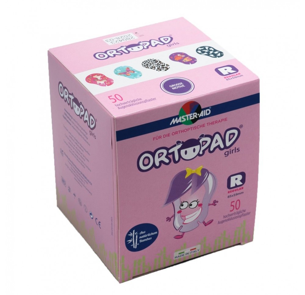 ORTOPAD emplâtre occlu reg girls 4a 50 pce