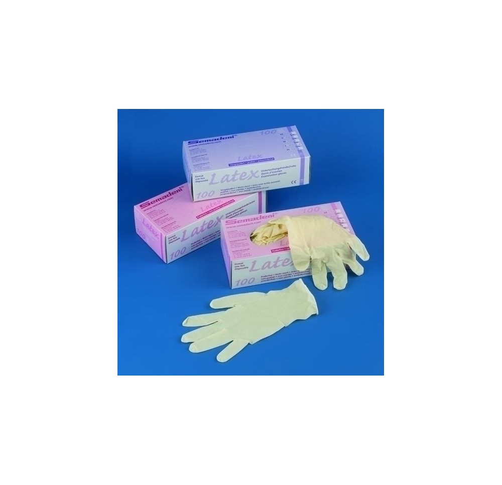 SEMADENI gants examen latex M n poud box 100 pce