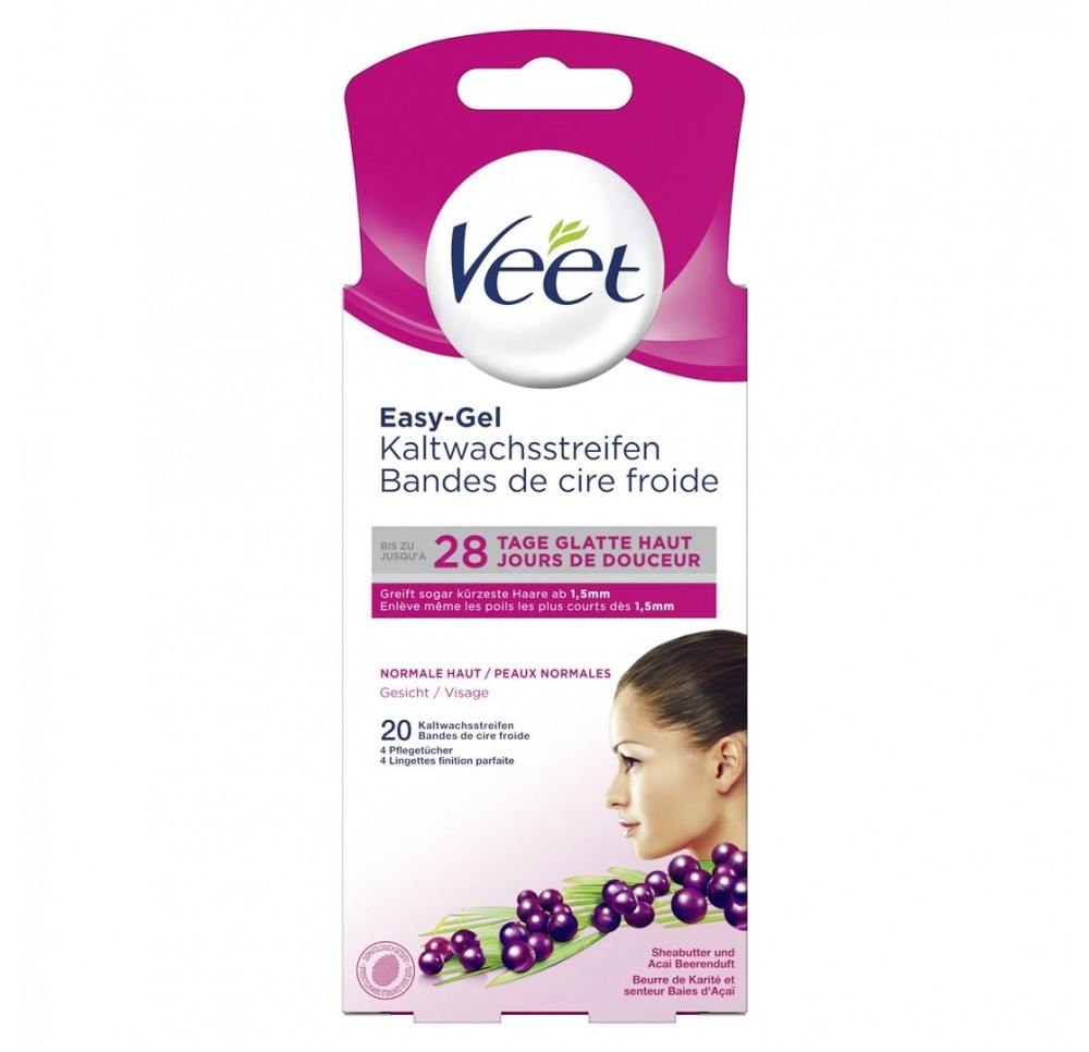 VEET cire froide bande dépil visage 10 x 2 pce