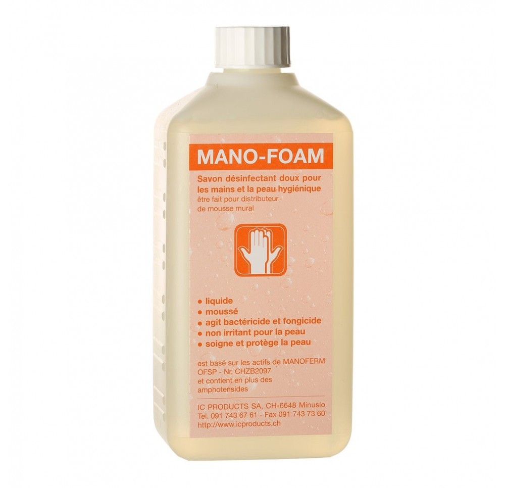 MANO-FOAM savon désinfect distr mur s alc 500 ml