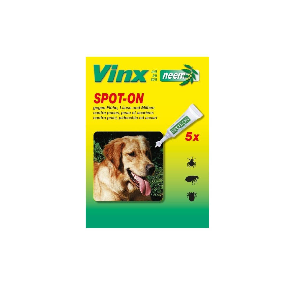 VINX bio spot on gouttes au neem chien 5 x 1 ml