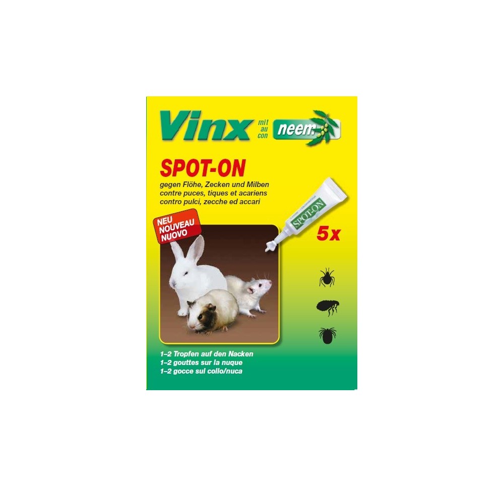 VINX bio spot on gouttes au neem rongeur 5 x 1 ml