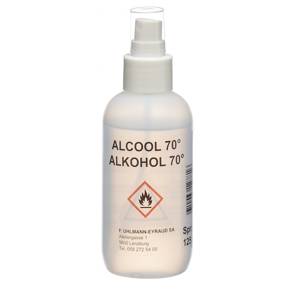 UHLMANN EYRAUD alcool 70 % spr 125 ml