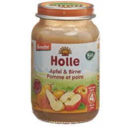 HOLLE pomme et poire bio 190 g