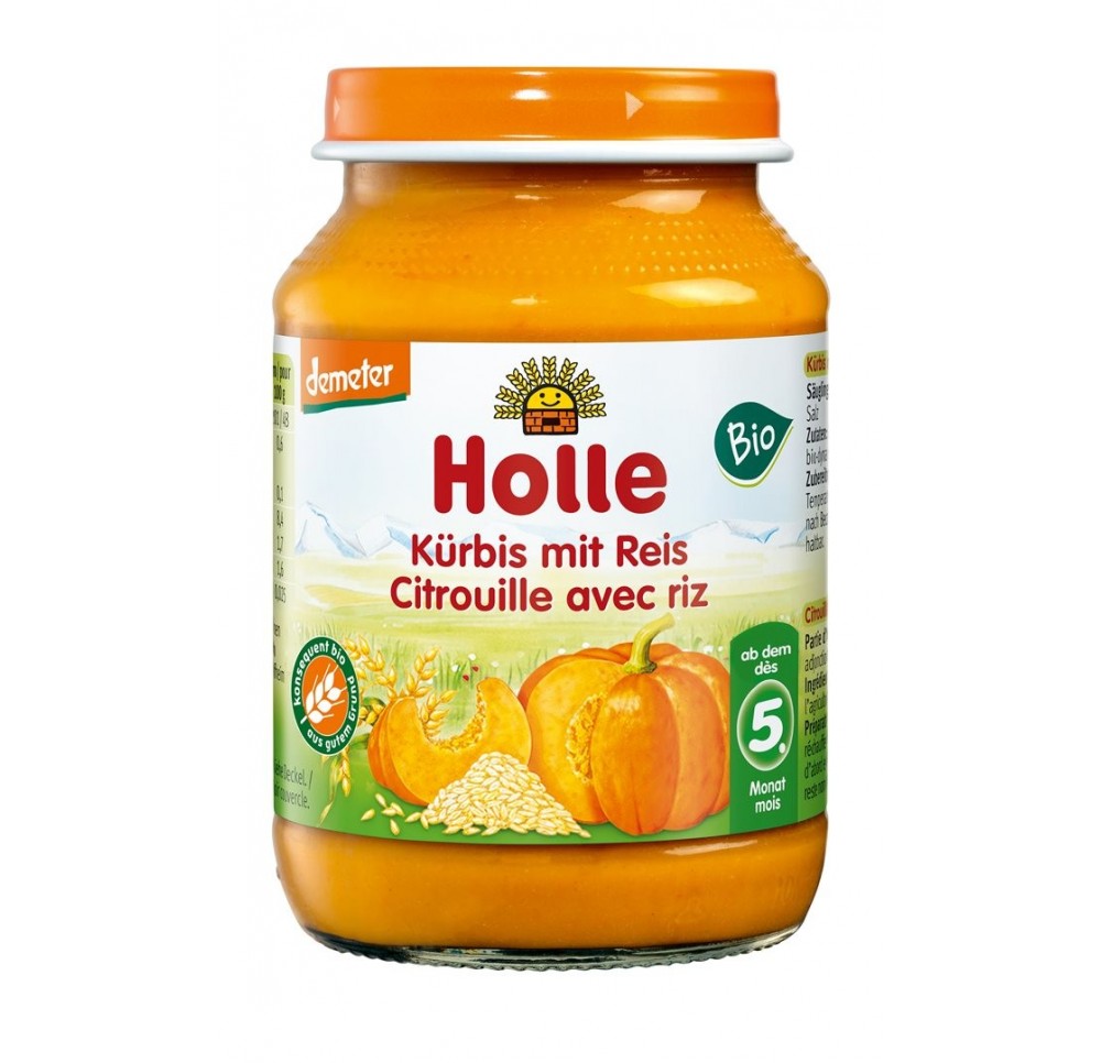 HOLLE citrouille avec riz bio 190 g