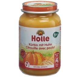 HOLLE citrouille avec poulet bio 190 g