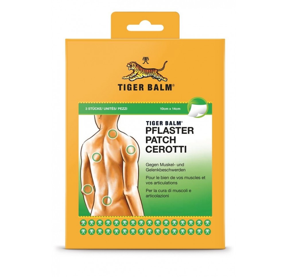 TIGER BALM médicinal empl 10x14cm 3 pce