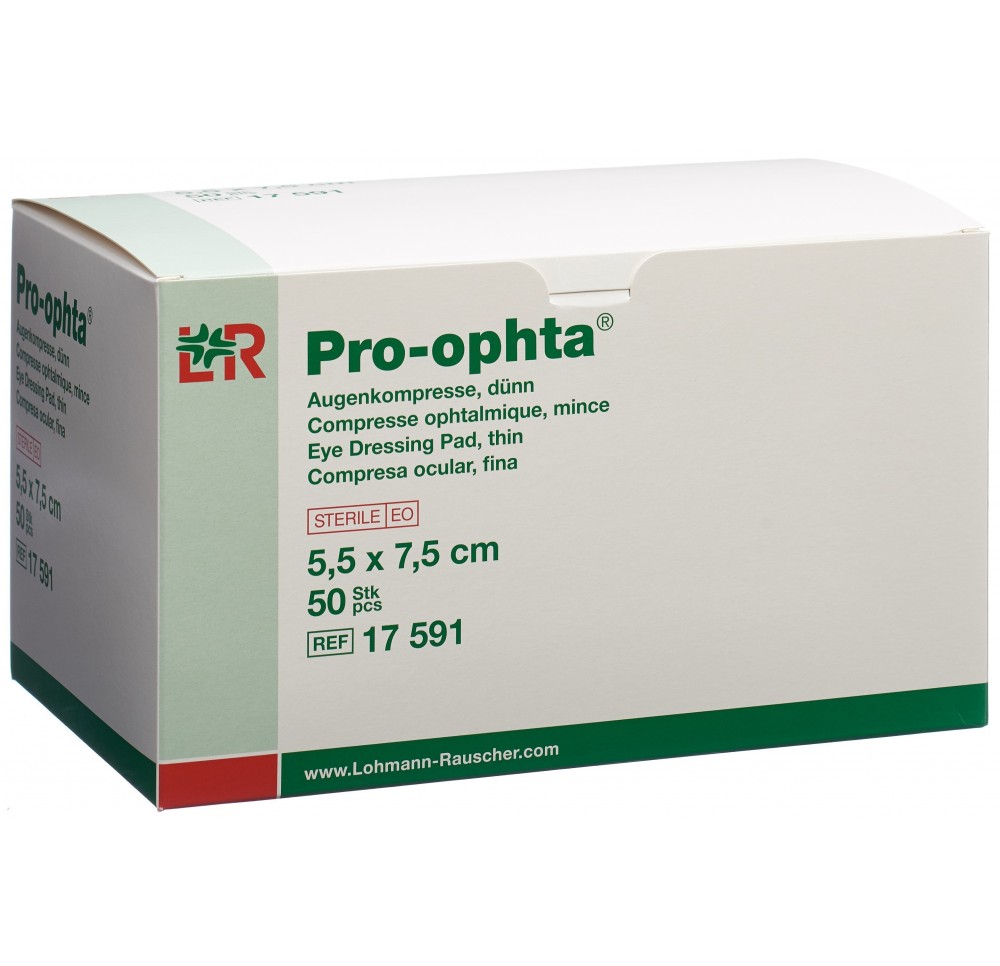 PRO-OPHTA Set com ocu 5.5x7.5cm minc stéril 50 pce