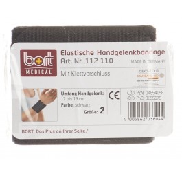 BORT band poignet velcro 8cm Gr2 -19cm noir