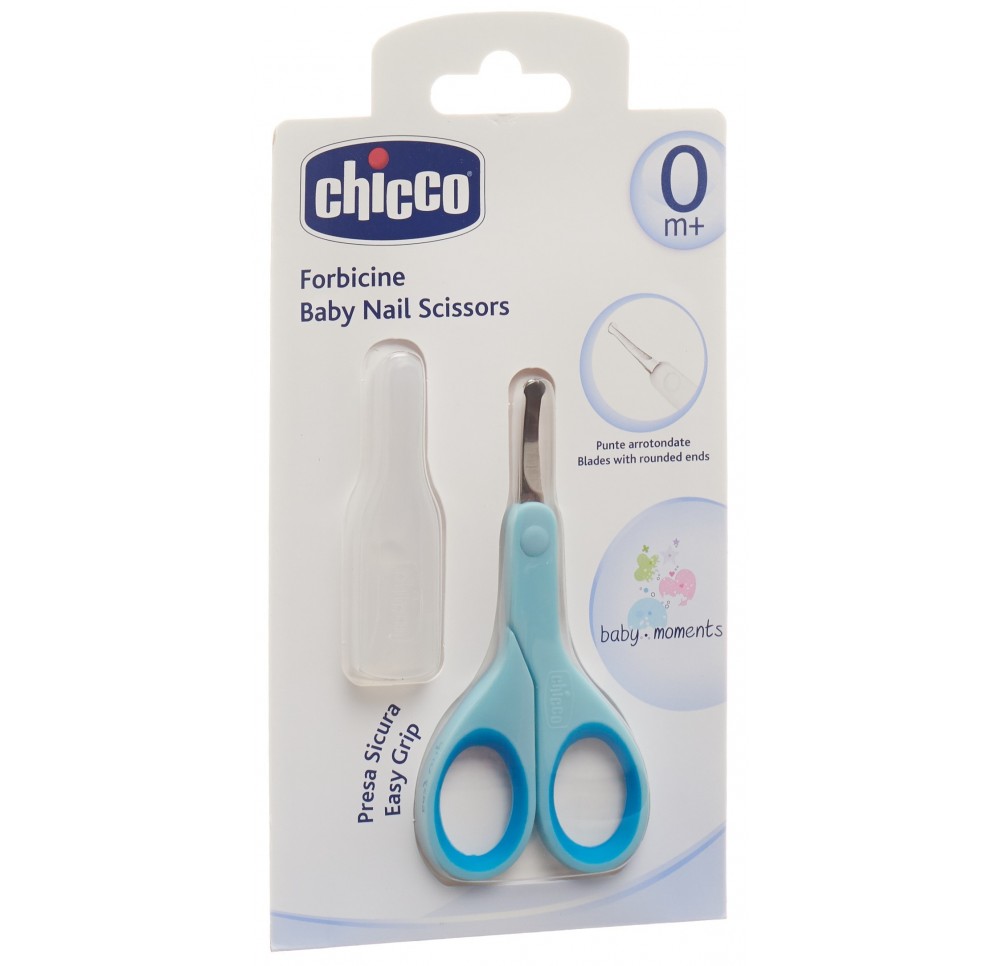 CHICCO ciseaux à ongles incl capuch sécurité ciel