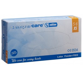 SEMPERCARE Edition gants Latex XS n poudré 100 pce