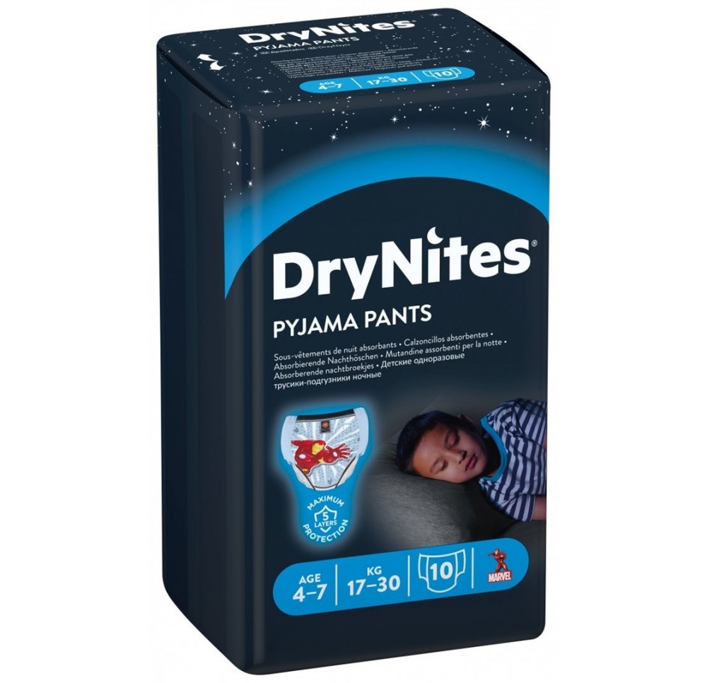 HUGGIES DRYNITES couches nuit boy 4-7ans 10 pce