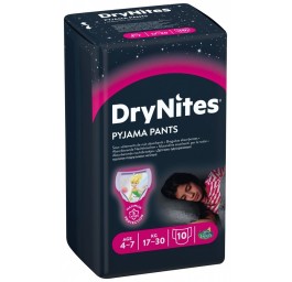 HUGGIES DRYNITES couches nuit girl 4-7ans 10 pce