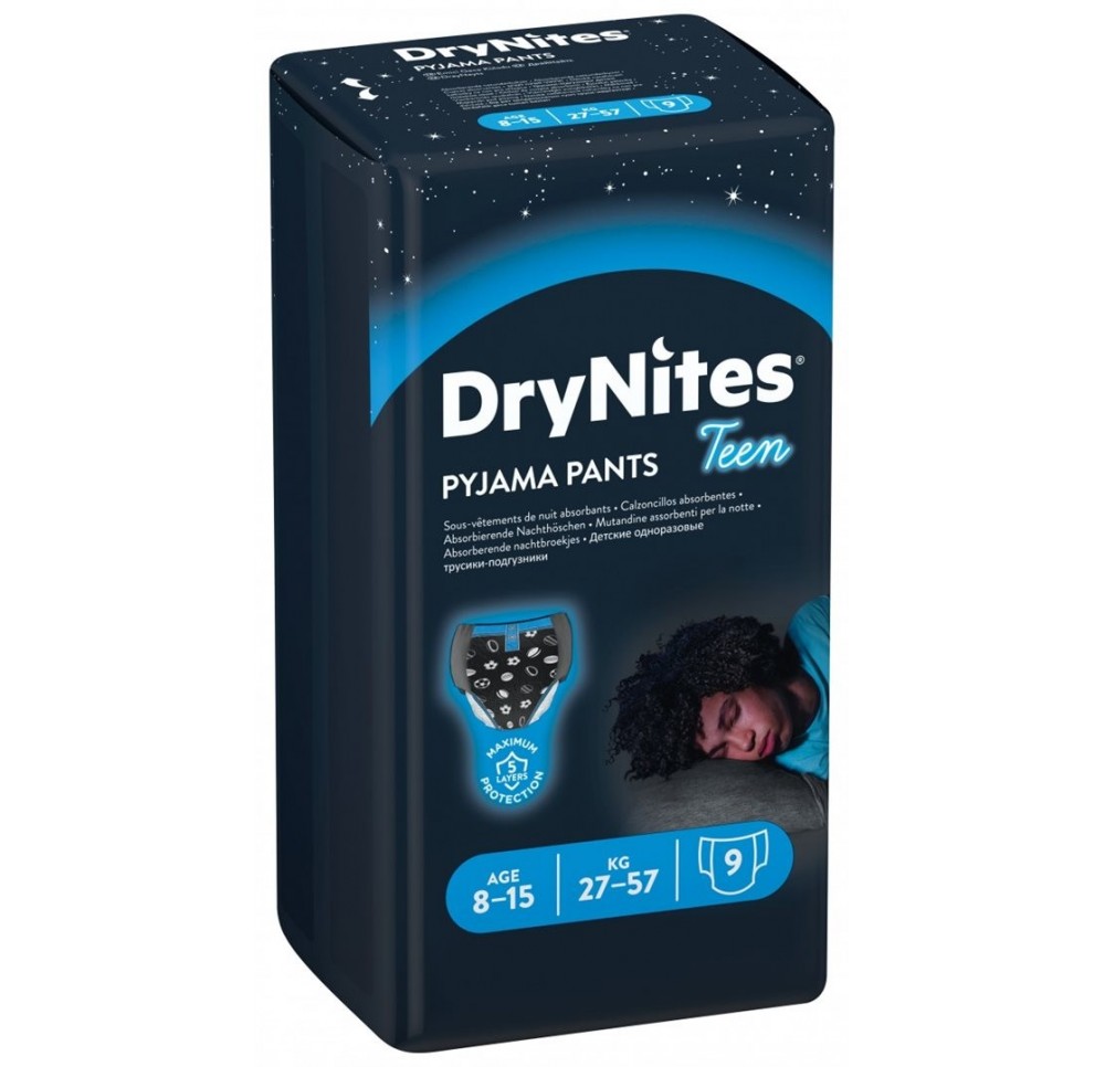 HUGGIES DRYNITES couches nuit boy 8-15ans 9 pce