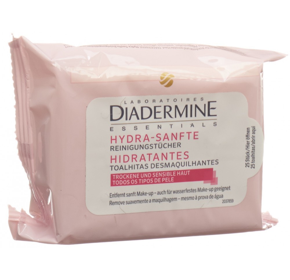 DIADERMINE lingette démaquil ultra douce 25 pce