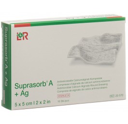 SUPRASORB A +Ag compr alg calc 5x5cm st 10 pce