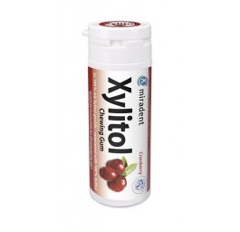 MIRADENT Xylitol Chewing Gum cranberry 30 pce