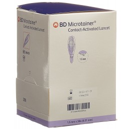 BD MICROTAINER lancettes cont 30Gx1.5mm vi 200 pce