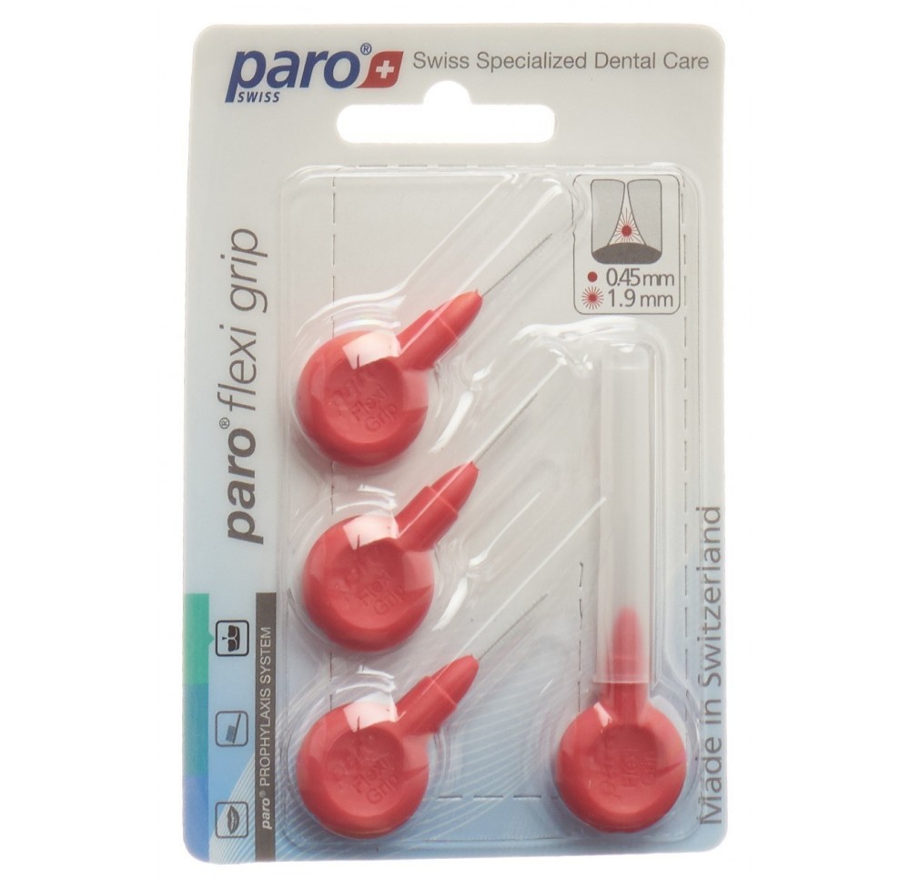 PARO Flexi Grip 1.9mm xxx-fin rouge cylindr 4 pce