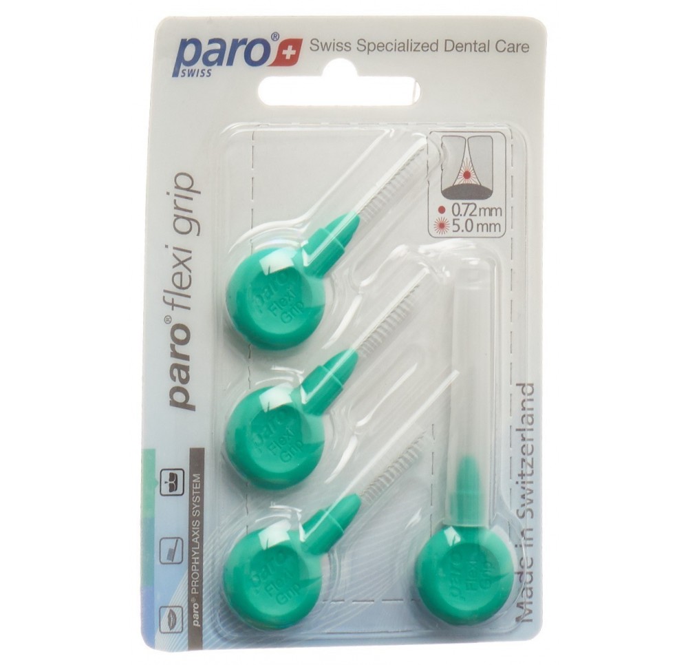 PARO Flexi Grip 5mm medium vert cylindrique 4 pce