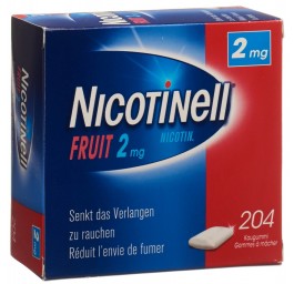 NICOTINELL Gum 2 mg fruit 204 pce