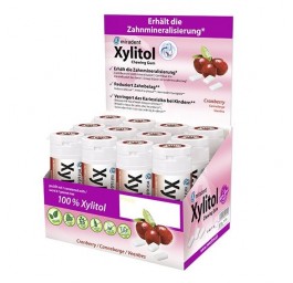 MIRADENT Xylitol Chewing Gum cranberry 12 x 30 pce