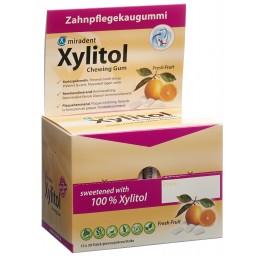 MIRADENT Xylitol Chewing Gum fruit 12 x 30 pce